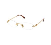 Miu Miu Donna MU 53WV 5AK1O1 Montature da vista Metallo Oro Trasparente Rotonda Normale