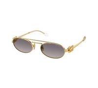 Miu Miu Donna MU 54ZS 5AK30C Occhiali da sole Metallo Oro Grigio Rotonda Specchiate Sfumato