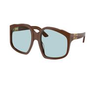 Miu Miu Donna MU A07S 24D20R Occhiali da sole Acetato Marrone Blu Geometrica Normale