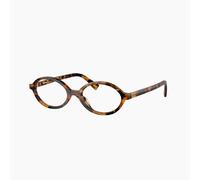 Miu Miu Donna MU 01XV 19P1O1 Montature da vista Acetato Tartaruga Trasparente Rotonda Normale