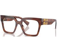 Miu Miu Donna MU 04UV 11Q1O1 Montature da vista Acetato Marrone Trasparente Squadrata Normale