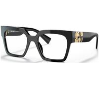 Miu Miu Donna MU 04UV 1AB1O1 Montature da vista Acetato Nero Trasparente Squadrata Normale