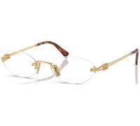 Miu Miu Donna MU 53WV 5AK1O1 Montature da vista Metallo Oro Trasparente Rotonda Normale