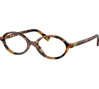 Miu Miu Donna MU 01XV 19P1O1 Montature da vista Acetato Tartaruga Trasparente Rotonda Normale