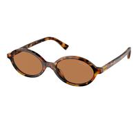Miu Miu Donna Miu Miu MU 04ZS 19P2Z1 Occhiali da sole Acetato Tartaruga Marrone Rotonda Normale