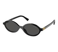 Miu Miu Donna Miu Miu MU 04ZS 1AB5S0 Occhiali da sole Acetato Nero Grigio Rotonda Normale