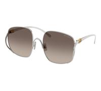 Miu Miu Donna Miu Miu MU A57S 1BC30S Occhiali da sole Metallo Argento Grigio Squadrata Normale Sfumato