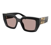 Miu Miu Donna Miu Miu MU B05S 16K20I Occhiali da sole Acetato Nero Marrone Squadrata Normale
