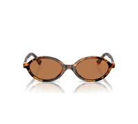 Miu Miu Smu 04zs Occhiali Da Sole Donna Avana Ovali Marrone 50mm