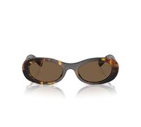 Miu Miu Smu 06zs Occhiali Da Sole Donna Avana Geometrico Marrone 50mm