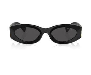 Miu Miu Smu 11ws Occhiali Da Sole Donna Nero Ovali Grigio 54mm