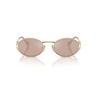 Miu Miu Smu 52ys Occhiali Da Sole Donna Oro Rotondo Rosa 54mm