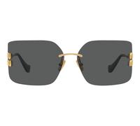 Miu Miu Smu 54ys Occhiali Da Sole Donna Oro Geometrico Grigio 80mm
