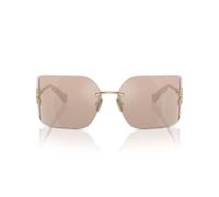 Miu Miu Smu 54ys Occhiali Da Sole Donna Oro Geometrico Rosa 80mm