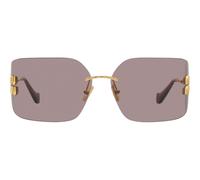 Miu Miu Smu 54ys Occhiali Da Sole Donna Oro Geometrico Viola 80mm
