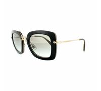 Miu Occhiali da Sole MU07OS KAY0A7 52 Nero Grigio Lenti Opale Quadrato