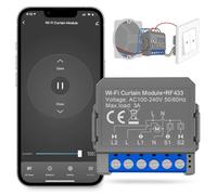 MIUCDA Interruttore intelligente per tapparelle, modulo WIFI + RF con funzione percentuale, con Alexa Google Home fai da te, controllo elettrico per tapparelle, tapparelle e tende da sole