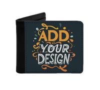 Miujonvy Portafoglio bifold Your Image Here portamonete e porta carte d'identità con tasca portamonete, 6 scomparti per carte di credito, scomparti per banconote, Nero , Taglia unica