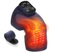 Miula Ginocchiera per terapia con luce rossa e vibrazione: ricaricabile senza fili, con luce da 660 nm e 850 nm e funzione di riscaldamento, sollievo per dolori al ginocchio, articolazione, gomito e