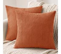 MIULEE Confezione da 2 Fodere in Velluto a Coste Decorative Federe Morbido Copricuscini Cuscino Moderne Comodo Robusto per Camera da Divano Letto 40 * 40cm Caramello