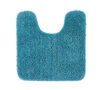MIULEE Tappeto Bagno per WC a U 45x45cm Blu Lago - Tappetino Bagno Assorbente, Antiscivolo, Morbido Peluche | Tappeti per Bagno con Ritaglio per Toilette