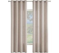 MIULEE Tende Lino con Anelli Effetto Lino Soggiorno Moderna Tenda Voile Semitrasparenti Naturale 2 Pezzi, 140 x 280 cm Cachi