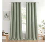 MIULEE Tende Oscuranti per Interni 2 Pezzi 140x280 CM, Tenda Verde Salvia Moderna per Soggiorno, Tende Coprente Termiche Isolanti Interno con Anelli, Tenda Oscurante Finestra Camera da Letto Salotto