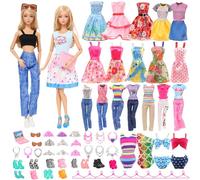 Miunana 37 Accessori Per 11.5 Pollici 30 CM Principessa Bambola Princess: 7 Vestiti+ 3 Tops + 3 Pantaloni + 2 Costumi Da Bagno + 10 PCS Scarpe + 25 Accessori (NON INCLUDE BAMBOLA)