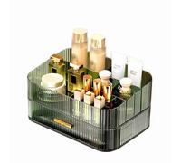 MIUOPUR Organizer per trucchi con cassetti impilabili, organizer da bagno e contenitore, ideale per scrivania e comò, ideale per cosmetici, cura della pelle, rossetti, cura delle unghie, verde