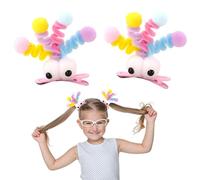 MIUPOO Fermagli per capelli soffici con pompon, accessori per la giornata dei capelli per ragazze, stravaganti e piccoli mostri, forcine per capelli a becco d'anatra, accessori per capelli per feste