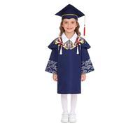 Miutii Abito Laurea Bambine Abito Accademico Con Frange Cappello Del Dottore La Cerimonia Laurea Mantello Capa Il Carnevale Rosso B 7-8 anni