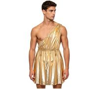 Miutii Costume Dio Greco Uomo Toga Antica Romana Costume Gladiatore Oro L