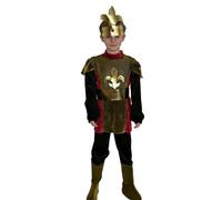 Miutii Costumi Bambini E Bambini Costumi Cavaliere Medievale Principe Regale Gladiatore Romano Abbigliamento Party Cosplay Oro nero 11-14 anni