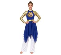 Miutii Donna Abito da Ballo Lode Abito da Ballo di Lode Liturgico Metallico per Feste Celebrazioni