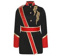 Miutii Giacca da uomo con circo, blazer + cintura Ringmaster, direttore circo, divisa per scuola, palcoscenico, Nero , 146 cm-152 cm
