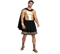 Miutii Uomo Costume Di Un Dio Romano Antico Greco Romano Senza Maniche | Costume Da Dio Greco Antico Tunica Con Cappella Drappeggiata Fluida Romano Al Ginocchio Compleanno Festa Di Cosplay