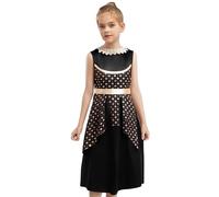 Miutii Vestito da principessa araba senza maniche abito indiano da ballo indiano Halloween Carnevale Vestito da festa, Nero , 170 cm-176 cm