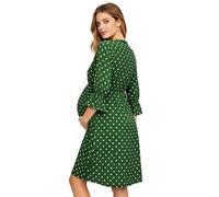Miutii Vestito Donna Lestate Classico con Puntini Polka Vestito Midi Linea con Un Carino Print Vintage Le Feste con Puntini Polka La Gravidanza Gogo Verde XXL