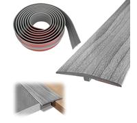 MIUUIPI Profilo di Transizione Autoadesivo 3M * 5CM, Listello per Soglie in PVC, Profilo T per Livellamento Altezza del Pavimento, Copertura per Pavimenti in Parquet, Laminati e Soglie (Venatura Legno