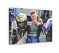 MIUUYE Poster su tela, motivo: Fabio Quartararo MotoGP Campione del Mondo, decorazione per camera da letto, ufficio, camera da letto, regalo, 20 x 30 cm