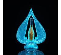 Miuxe Espositore per Bottiglie di Liquore Illuminato a LED, Scaffali da Bar Luminosi Portabottiglie Asso di Picche Champagne Presentatore di Bottiglie VIP a Pagamento per Bar/Discoteca/Villa