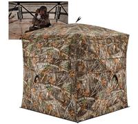 Miuxe Tenda da Caccia con visibilità a 270° E Finestre Scorrevoli, Tenda da Terra Pop-up per 2-3 Persone per La Caccia a Cervi E Tacchini, Tenda da Caccia Portatile E Resistente