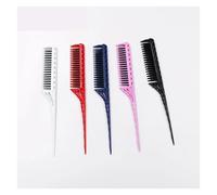 MIUYTRN 1PC portatile pettine for capelli spazzola for capelli 3 file denti stuzzicanti pettine spazzola districante pettine a coda di topo pettini for parrucchieri in arrivo cuicui(Rosa)
