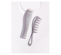 MIUYTRN 2 pezzi di squalo a denti larghi pettine for capelli in plastica testa di olio pettine cavo posteriore for uomo accessori for capelli cuicui(PenQi-WQKC DM-grey)