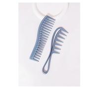 MIUYTRN 2 pezzi di squalo a denti larghi pettine for capelli in plastica testa di olio pettine cavo posteriore for uomo accessori for capelli cuicui(PenQi-WQKC DM-blue)