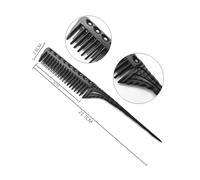MIUYTRN Pettine for capelli portatile Spazzola for capelli Denti a 3 file Pettine da stuzzicare Spazzola districante Parrucchiere Pettini a coda di topo Strumento for salone cuicui(A01)