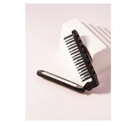 MIUYTRN Pettine for specchio for massaggio del cuoio capelluto antistatico dal design cavo pieghevole portatile da 1 pz, strumento portatile for lo styling dei capelli cuicui(LouKongZDJingS-black)