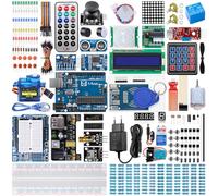 Miuzei Kit Elettronica Compatibile con Arduino Completo Scheda Starter Kit con Breadboard, Sensori, Resistenze, Alimentazione, LED 248 Accessori, 42 Corsi di Programmazione