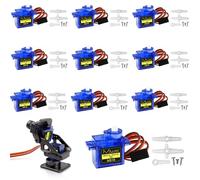 Miuzei Micro 9g Servo Motore per RC Robot Braccio/Mano/Camminata, Servomotore per Elicottero Barca Aereo Elicottero modellino Auto con Cavo, Mini Motore per Arduino Kit