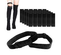 MIVAIUN 1 Paio Cinturino antiscivolo per stivali Regolabile Cinturini per Stivali Cinghie per Stivali Fissi con 30 Pezzi di Nastro Adesivo Gancio Evitare la caduta degli stivali（Nero）